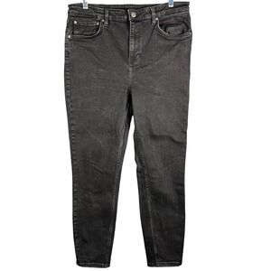 Ksubi Jeans Womens 33 Black Skinny Fit Tapered Stretch Denim Royalty Patch